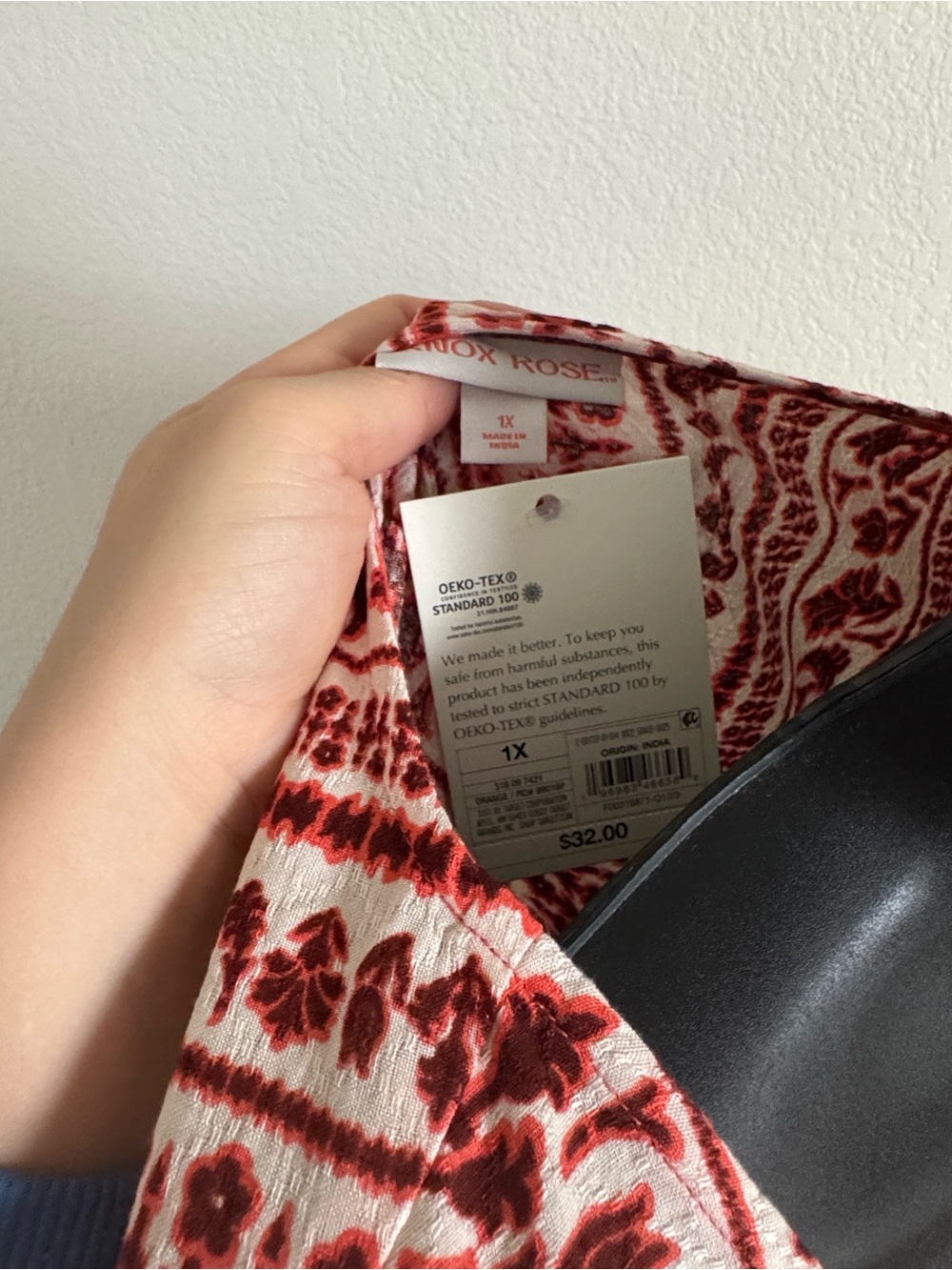 NWT Knox Rose Boho Print Mini Dress 1X - Picture 8 of 8